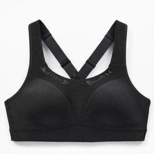 Athleta 38D Black Speed Run High Impact Sports Bra #599845
